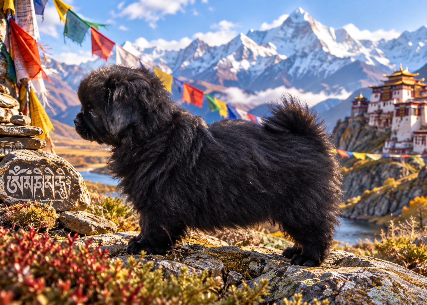 Adorable chiot mâle noir